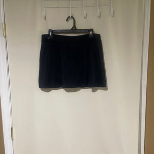 L.L.Bean Black Beige Lined Swim Skort Women's Size 14 Regular